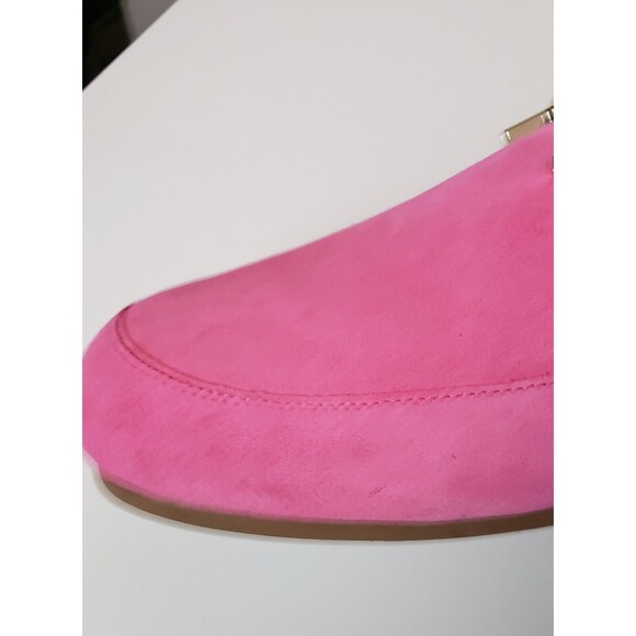 Cole Haan Womens Slip On Ada Mule Pink Suede Shoes Gold Tone Horsebit 9 10B - Picture 7 of 10